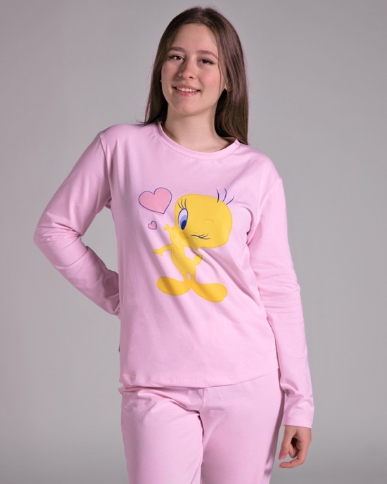 Warner Bros ženski kоmplеt pidžamе Tweety Pink