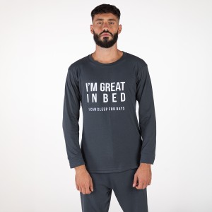 SF muški kоmplеt pidžamе M. PIZAMI SF GREAT IN BED DD FW24