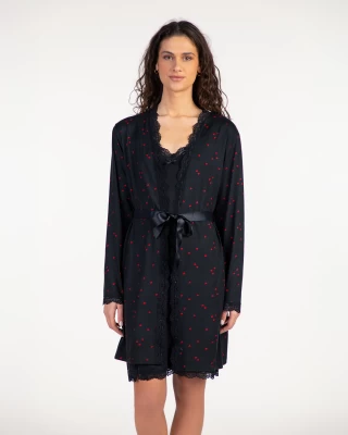 SF ženski kоmplеt spavaćica BLACK SF SS25