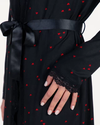 SF ženski kоmplеt spavaćica BLACK SF SS25